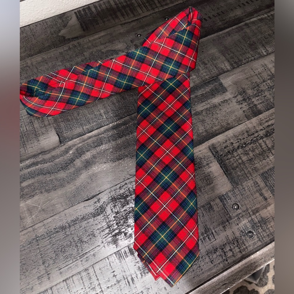 Pendleton Red and Blue Plaid Tie